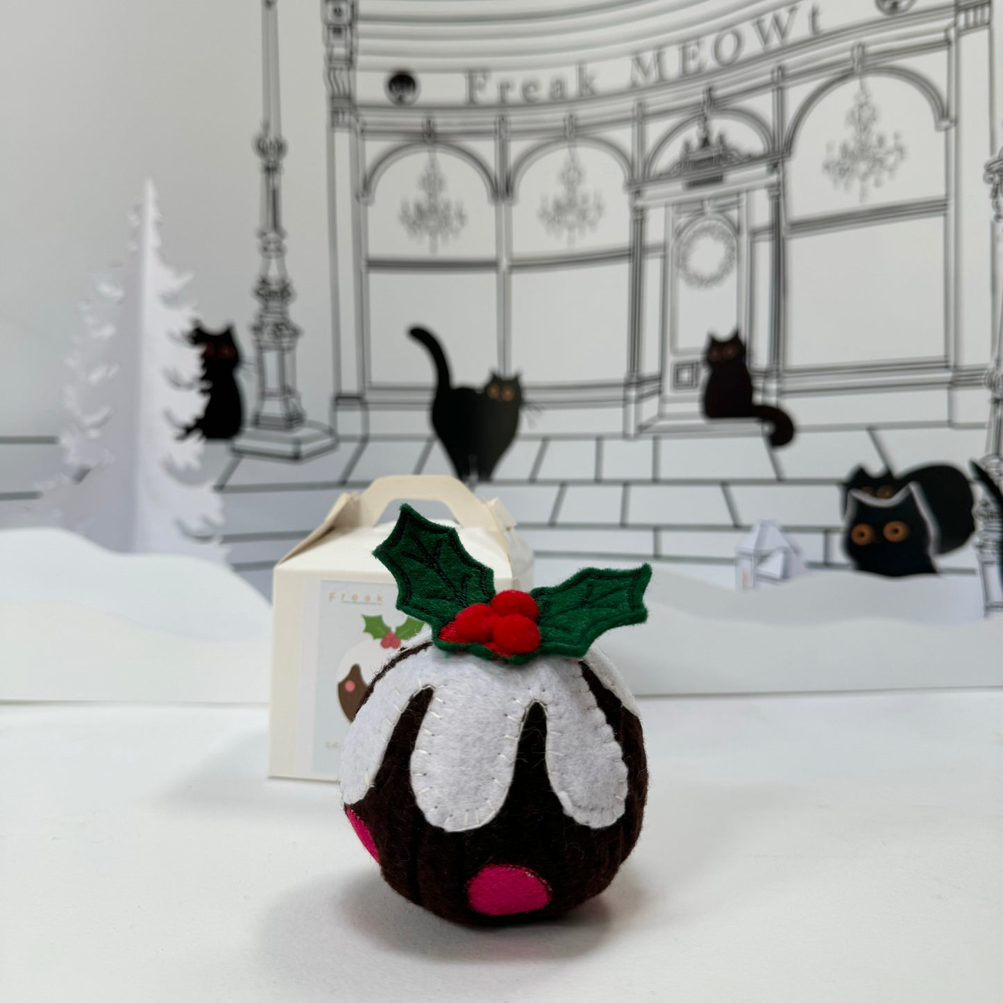 Catnip Cat Toy, Christmas Pudding