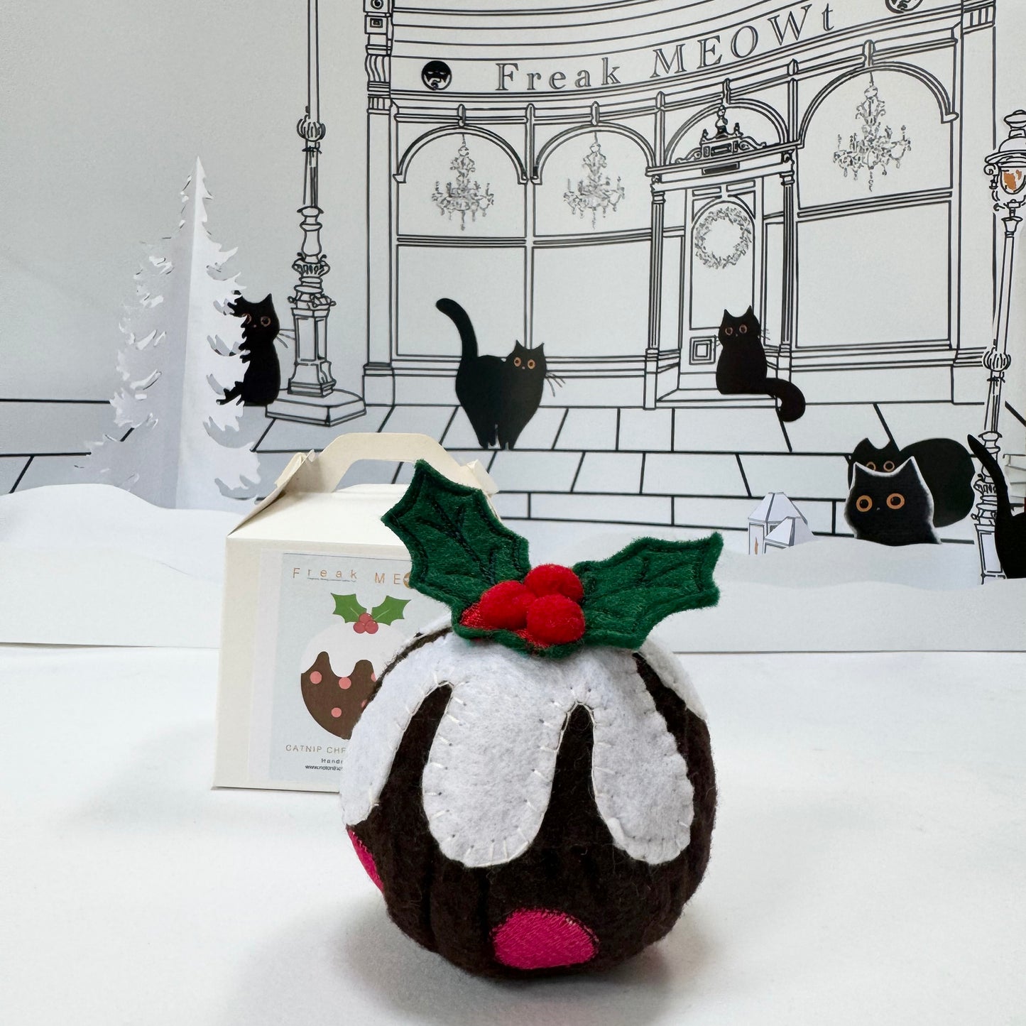 Catnip Cat Toy, Christmas Pudding