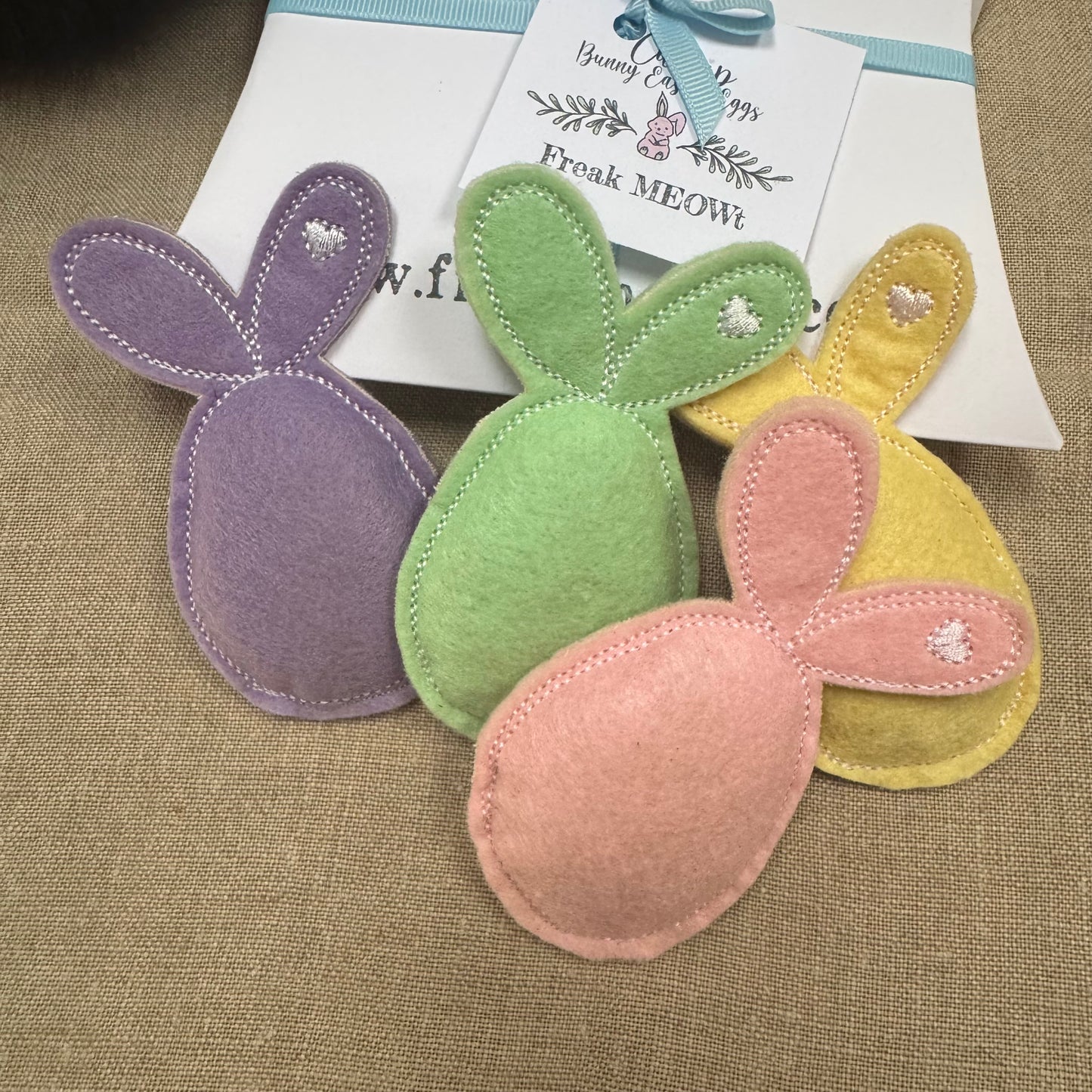 Catnip Cat Toys, Bunny Easter Eggs (pack of four)