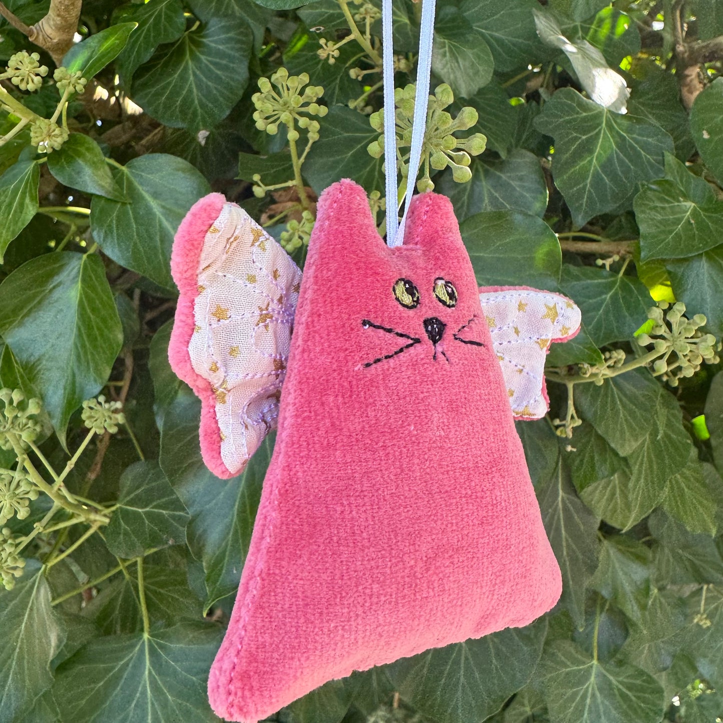 Christmas Tree Decoration, Pink Kitty Angel