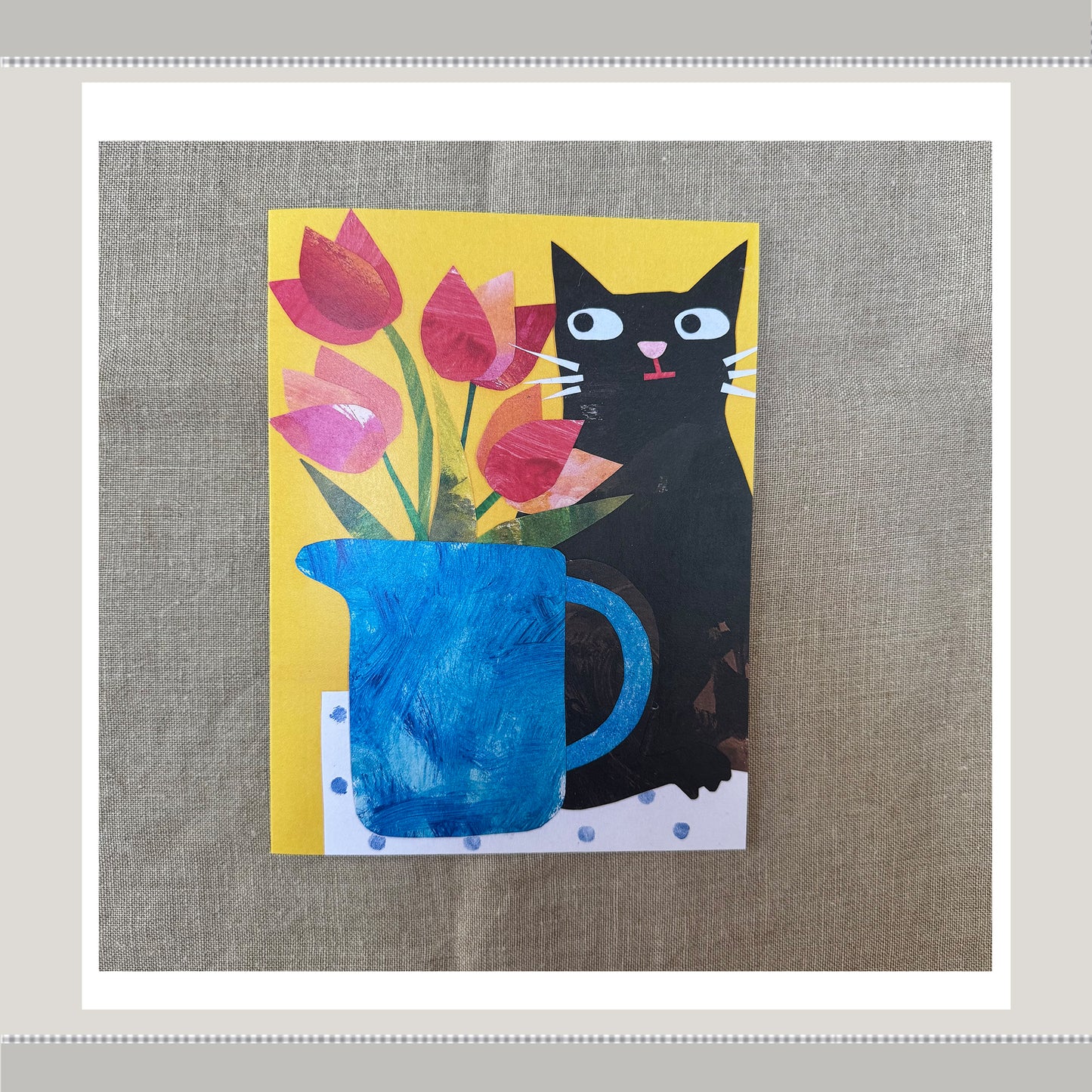 Colourful Cat Greetings card/ note card