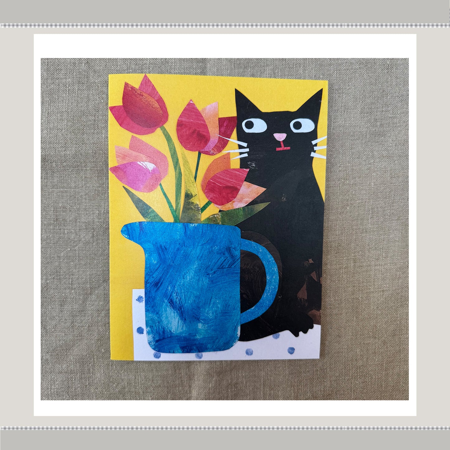 Colourful Cat Greetings card/ note card
