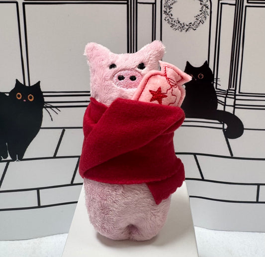 Catnip Piglet in Blanket Cat Toy