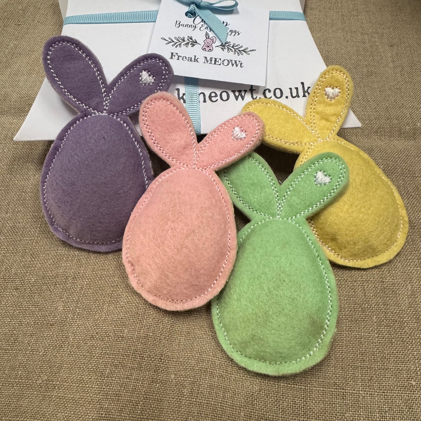 Catnip Cat Toys, Bunny Easter Eggs (pack of four)