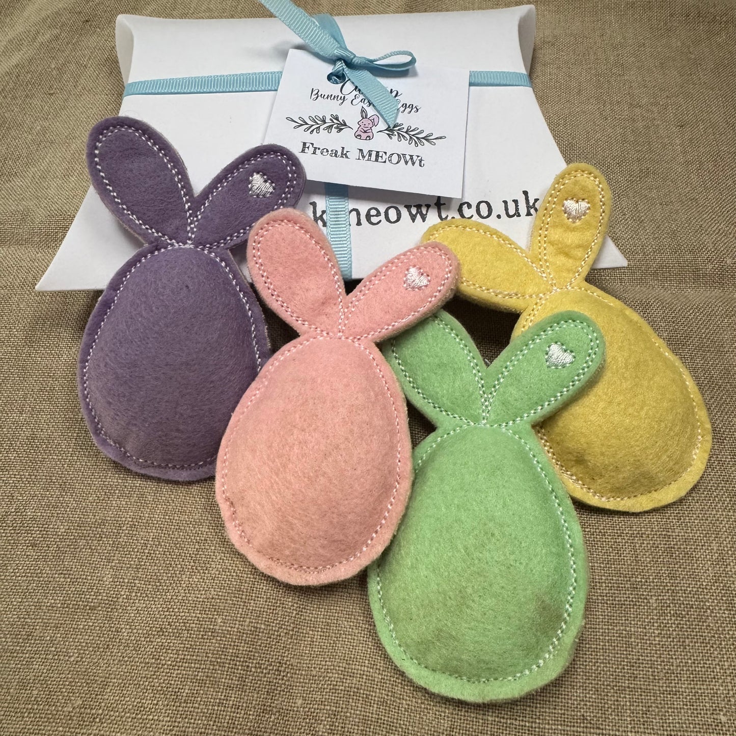 Catnip Cat Toys, Bunny Easter Eggs (pack of four)