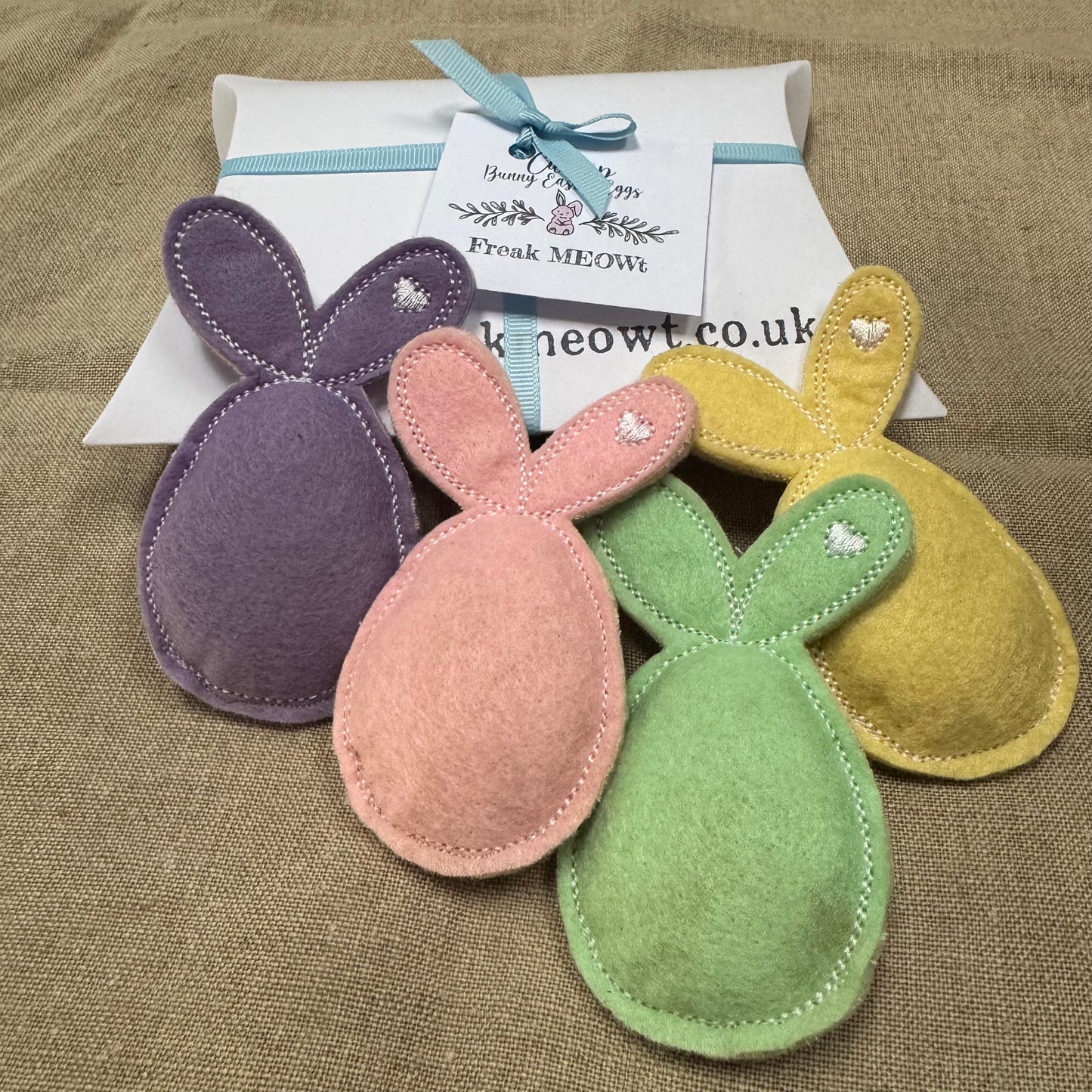 Catnip Cat Toys, Bunny Easter Eggs (pack of four)