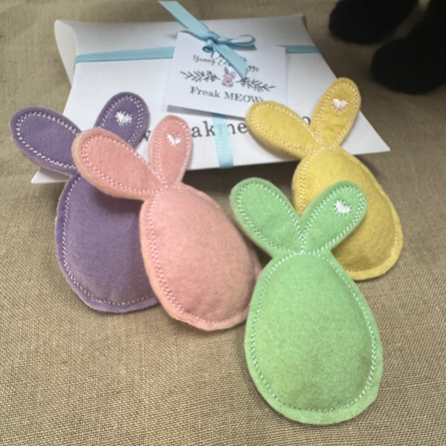 Catnip Cat Toys, Bunny Easter Eggs (pack of four)