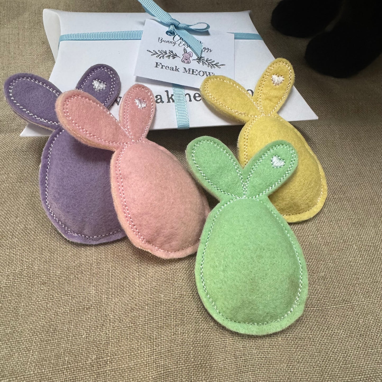 Catnip Cat Toys, Bunny Easter Eggs (pack of four)
