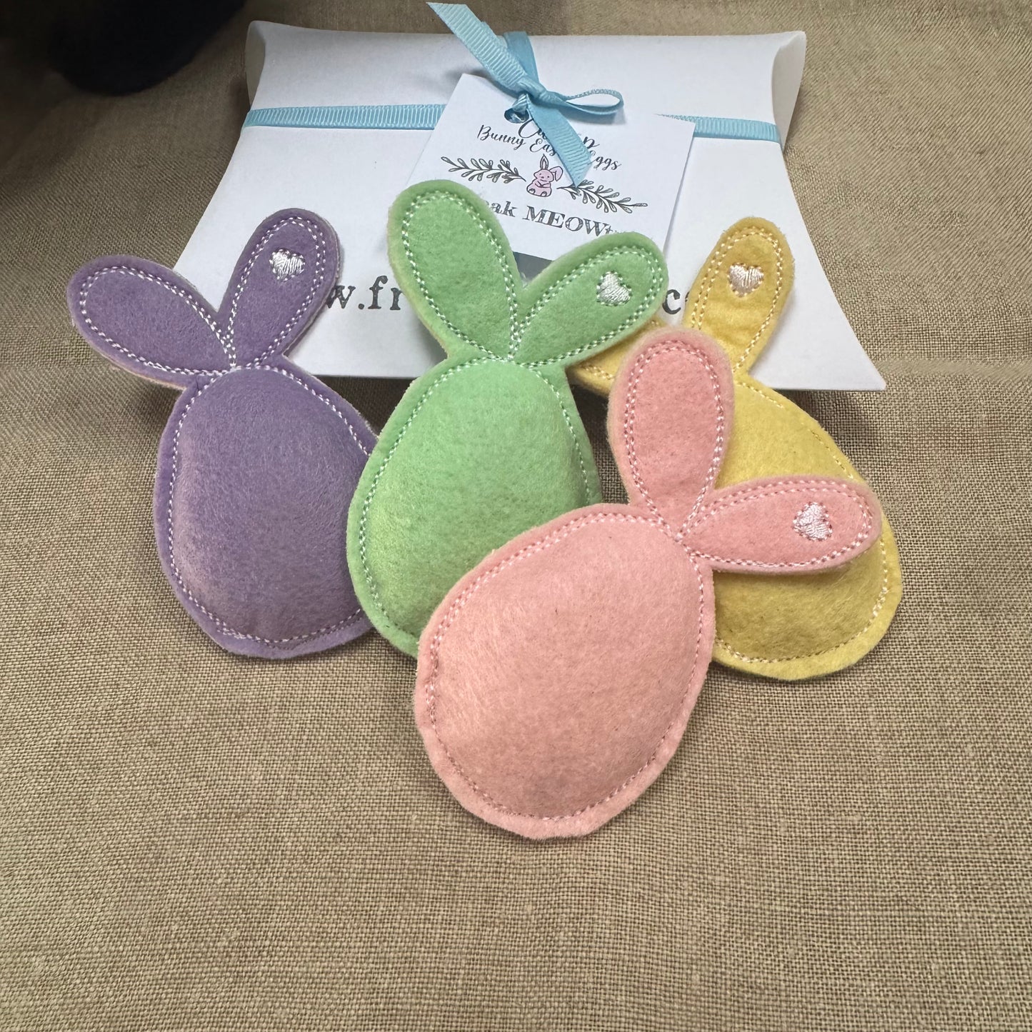 Catnip Cat Toys, Bunny Easter Eggs (pack of four)