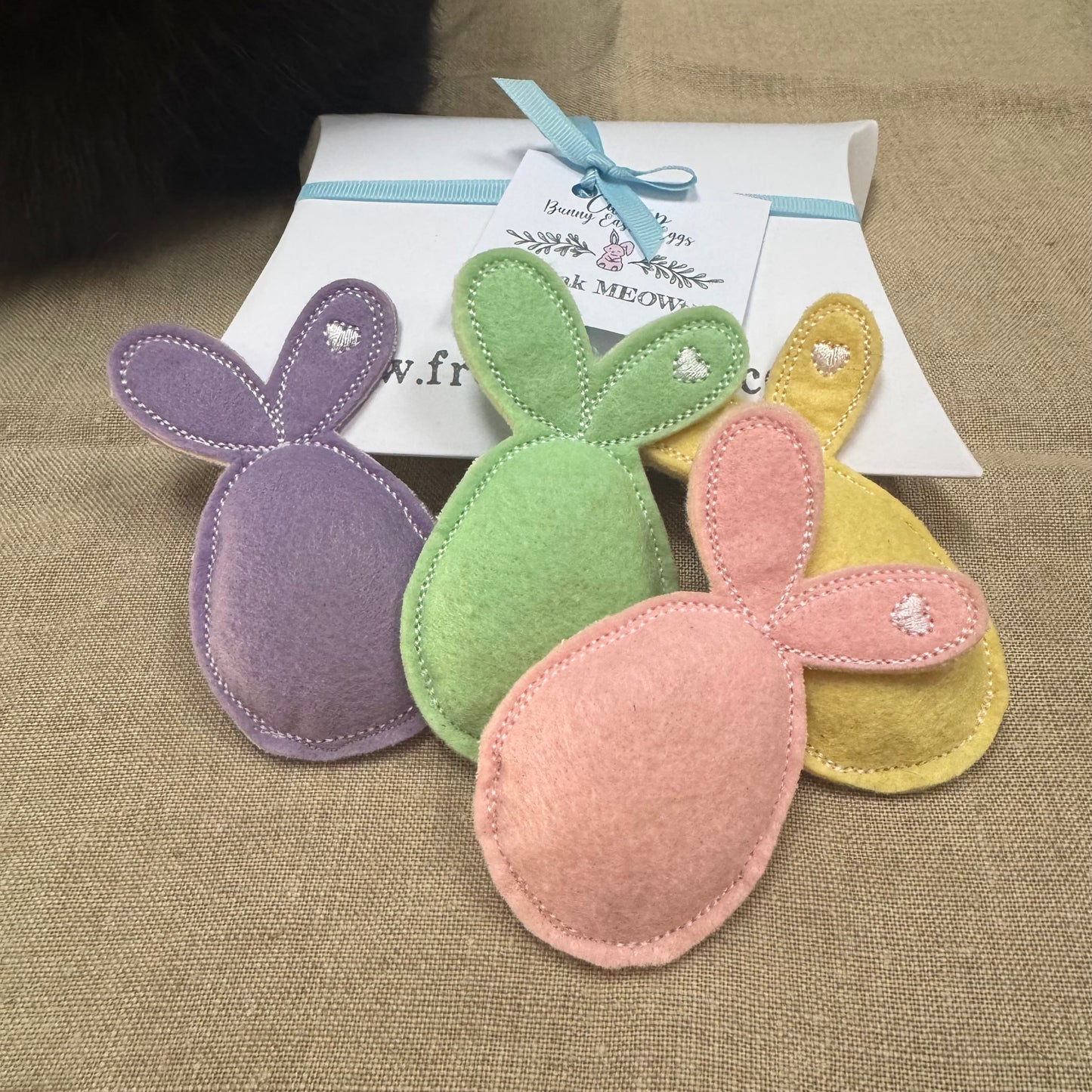 Catnip Cat Toys, Bunny Easter Eggs (pack of four)