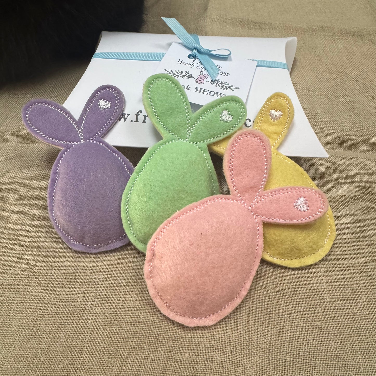 Catnip Cat Toys, Bunny Easter Eggs (pack of four)