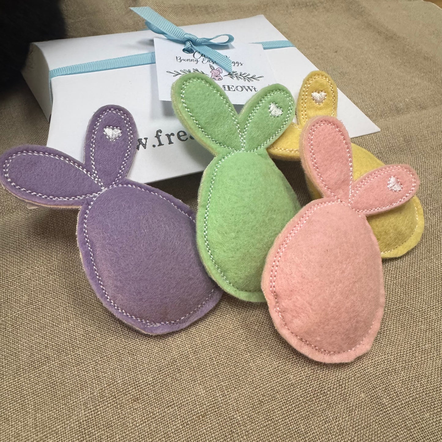 Catnip Cat Toys, Bunny Easter Eggs (pack of four)