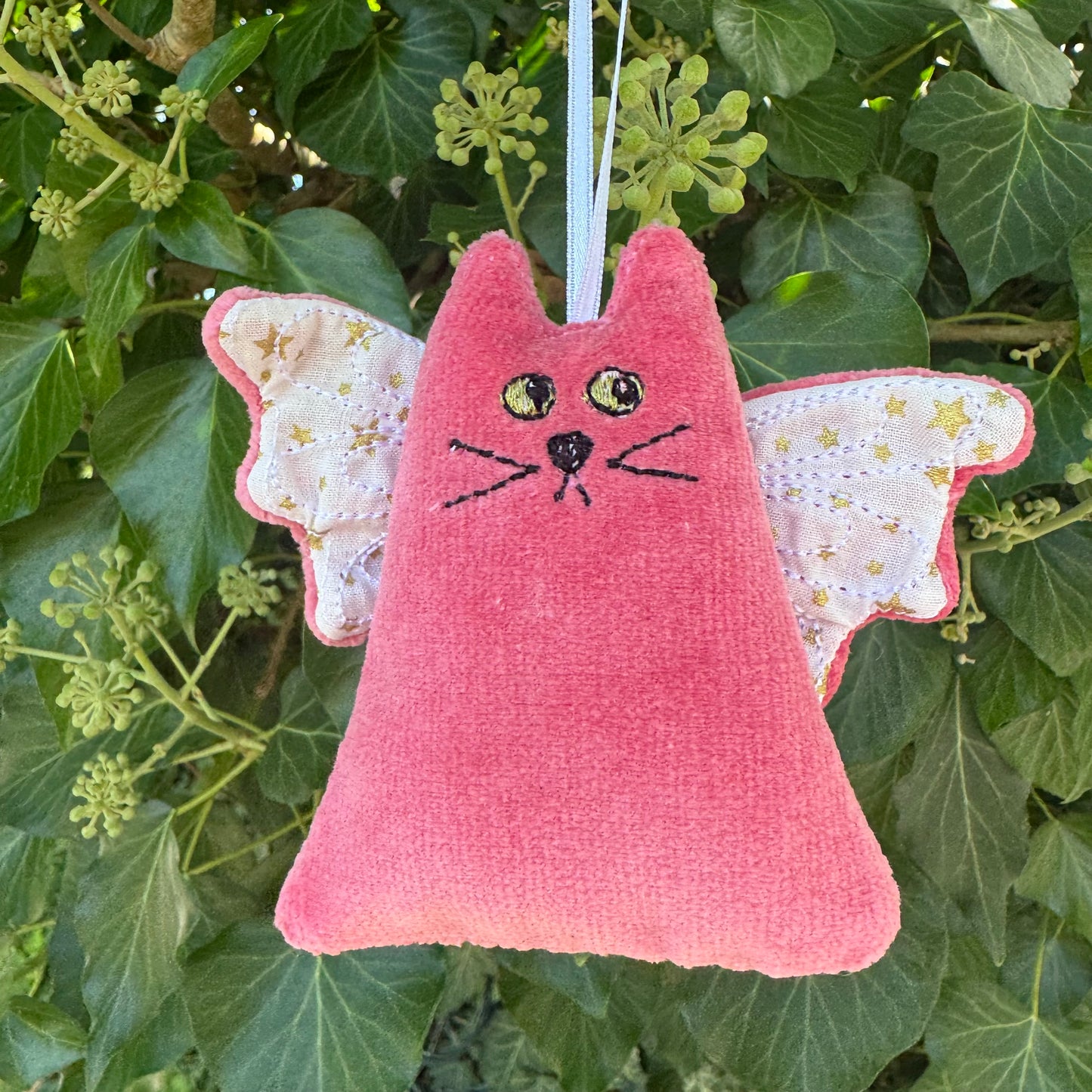 Christmas Tree Decoration, Pink Kitty Angel