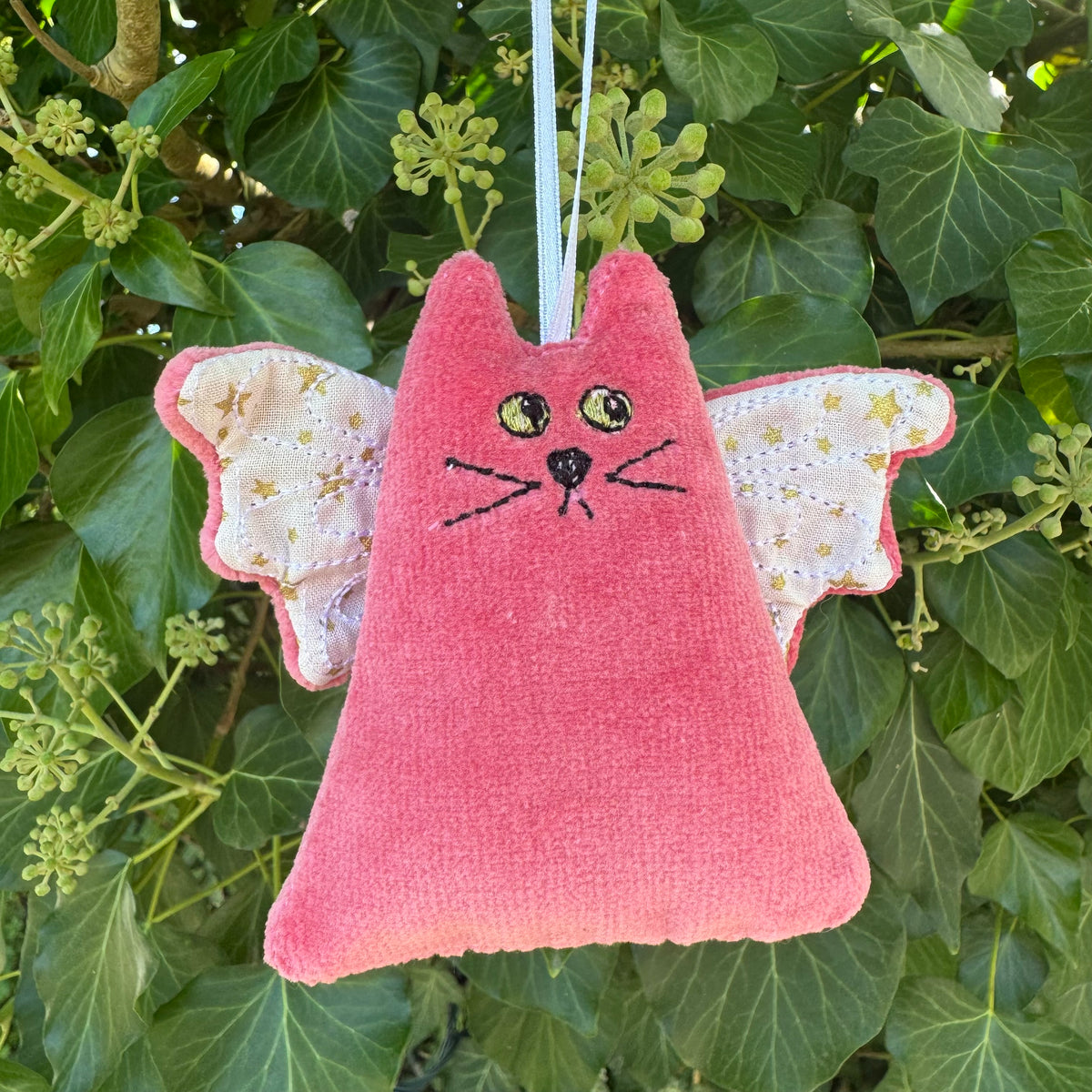 Christmas Tree Decoration, Pink Kitty Angel