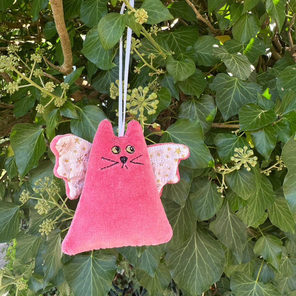 Christmas Tree Decoration, Pink Kitty Angel