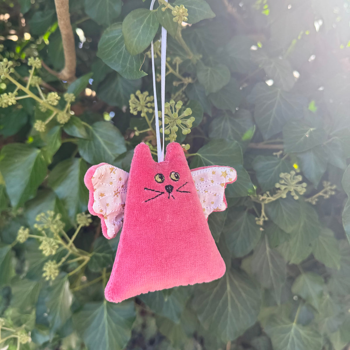 Christmas Tree Decoration, Pink Kitty Angel
