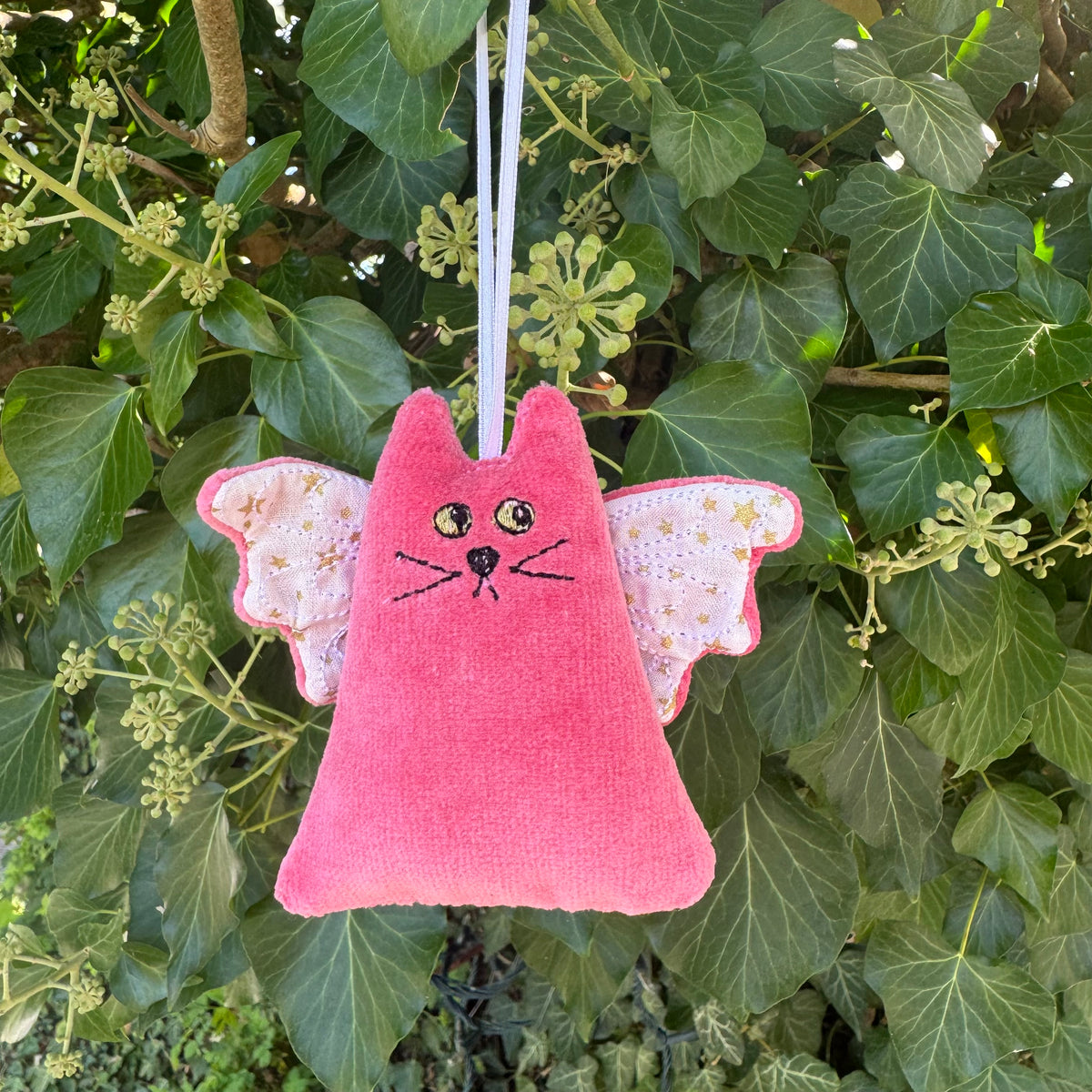 Christmas Tree Decoration, Pink Kitty Angel