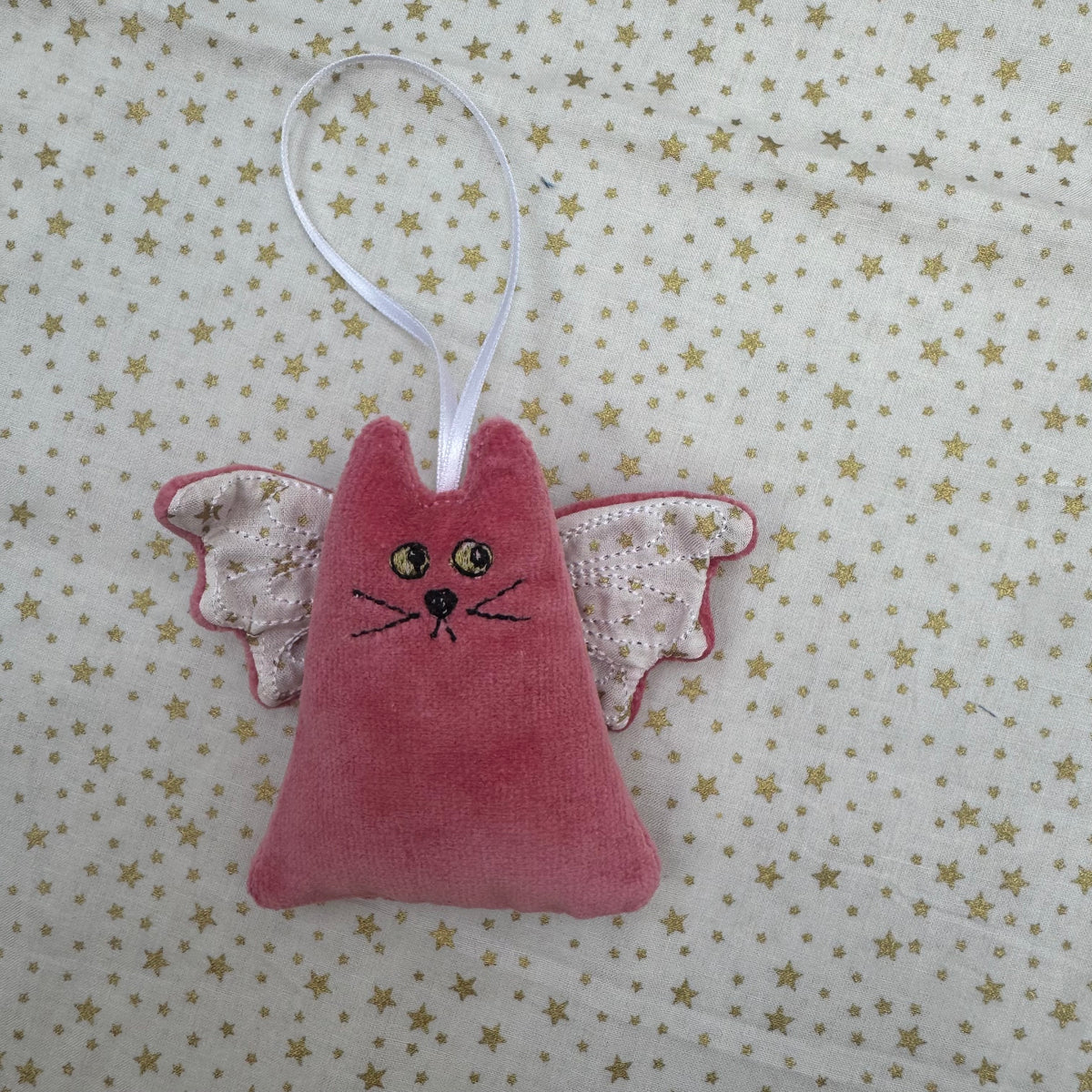 Christmas Tree Decoration, Pink Kitty Angel