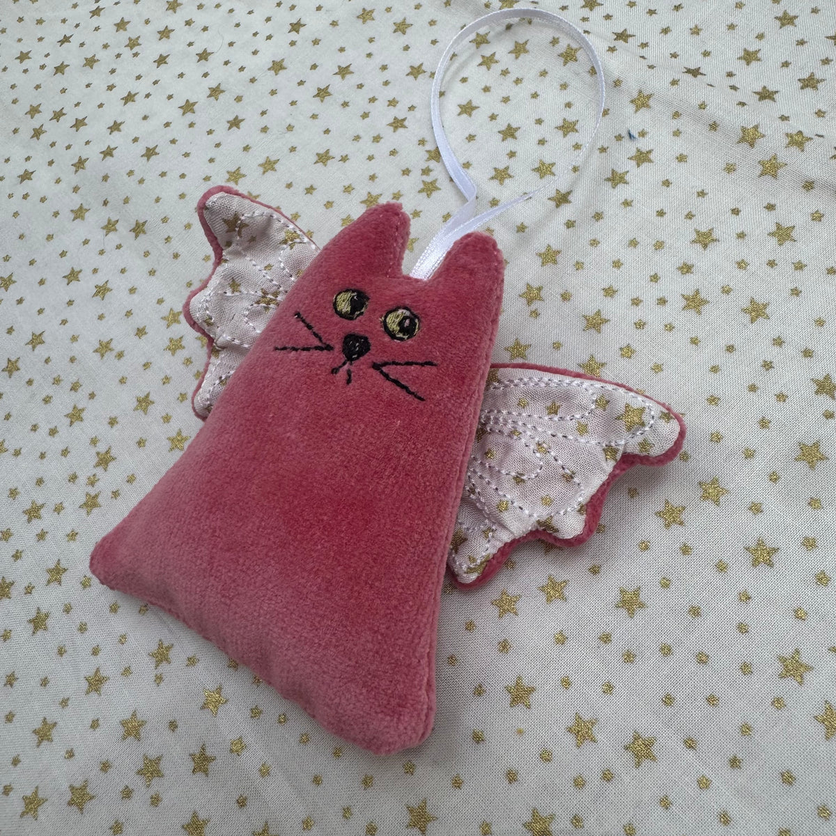 Christmas Tree Decoration, Pink Kitty Angel