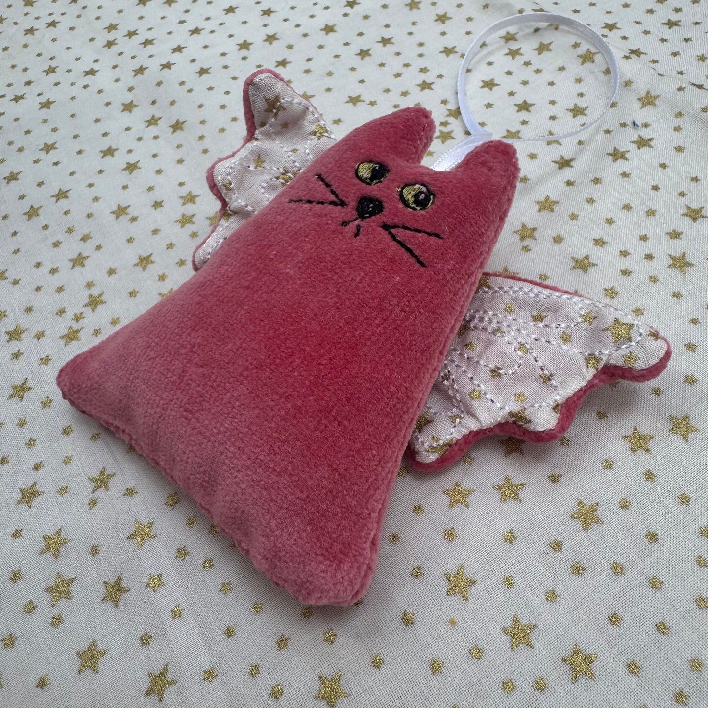 Christmas Tree Decoration, Pink Kitty Angel