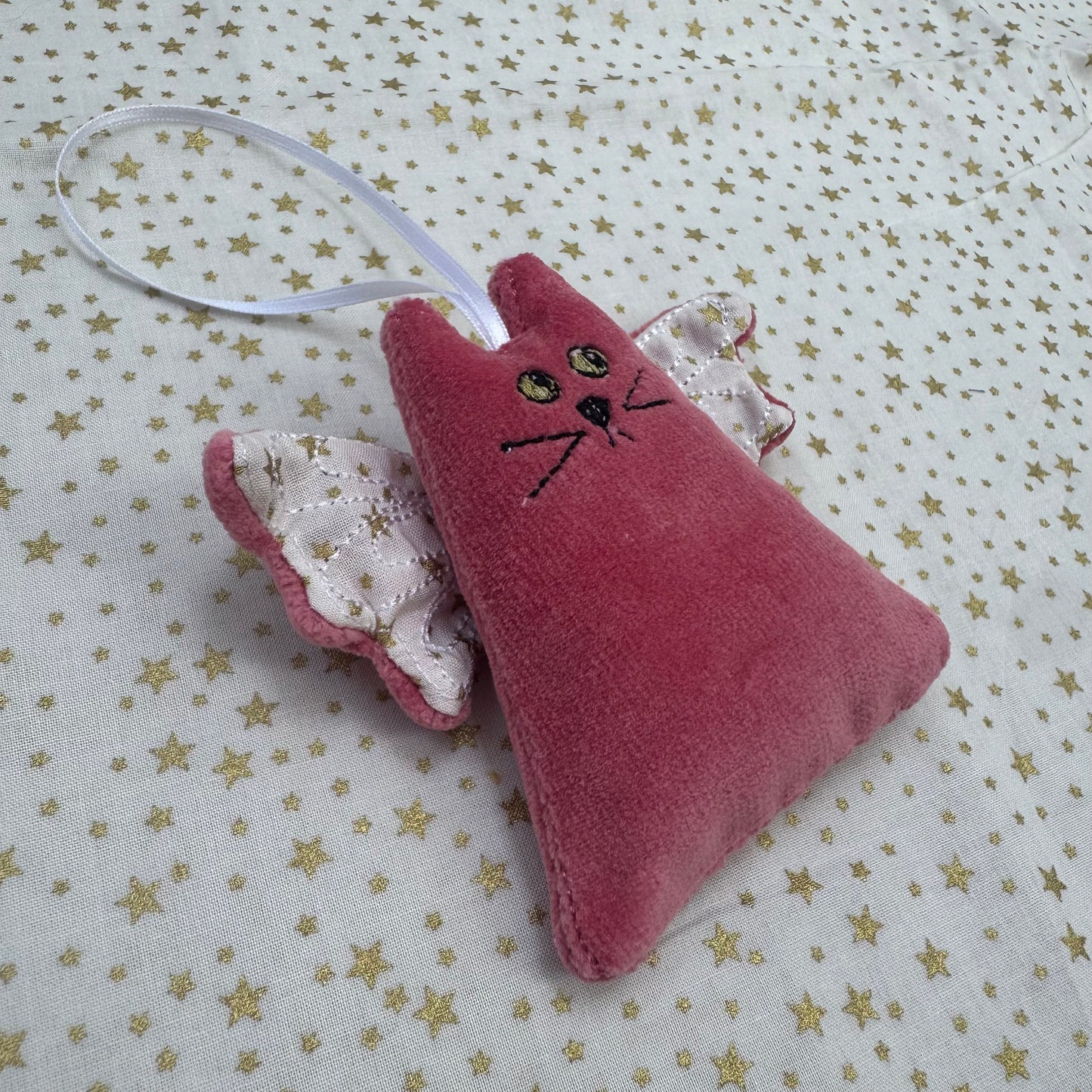 Christmas Tree Decoration, Pink Kitty Angel