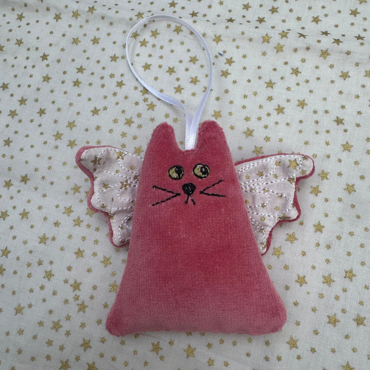 Christmas Tree Decoration, Pink Kitty Angel