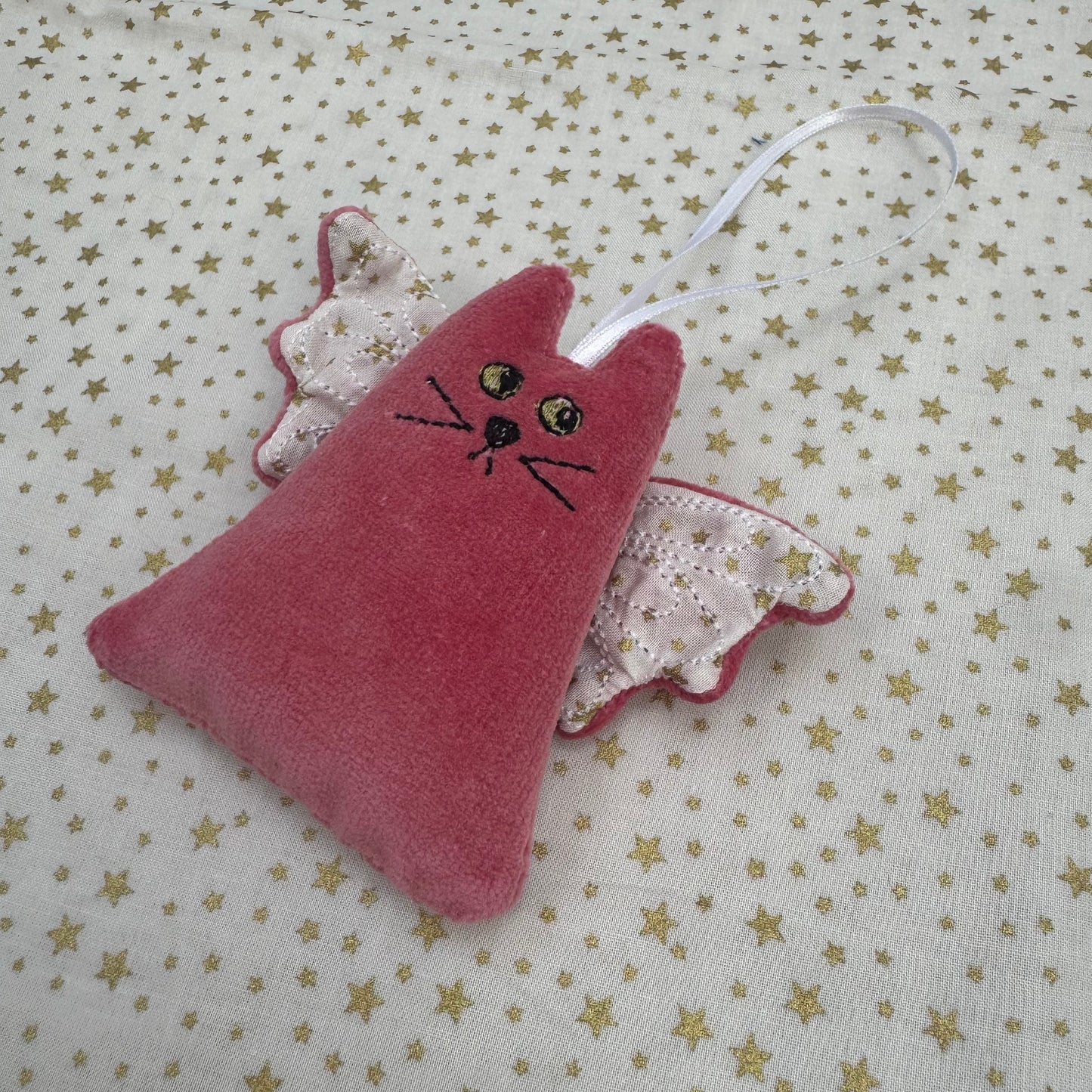Christmas Tree Decoration, Pink Kitty Angel