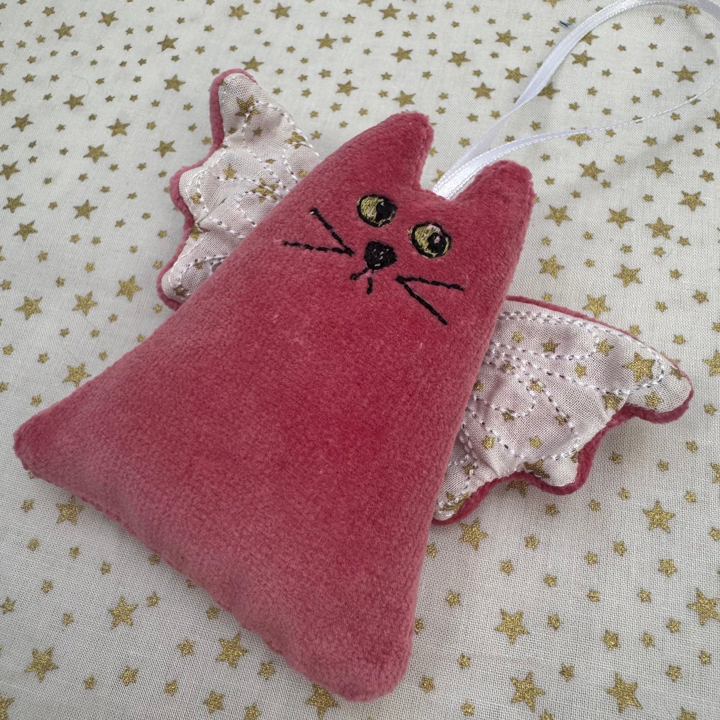 Christmas Tree Decoration, Pink Kitty Angel