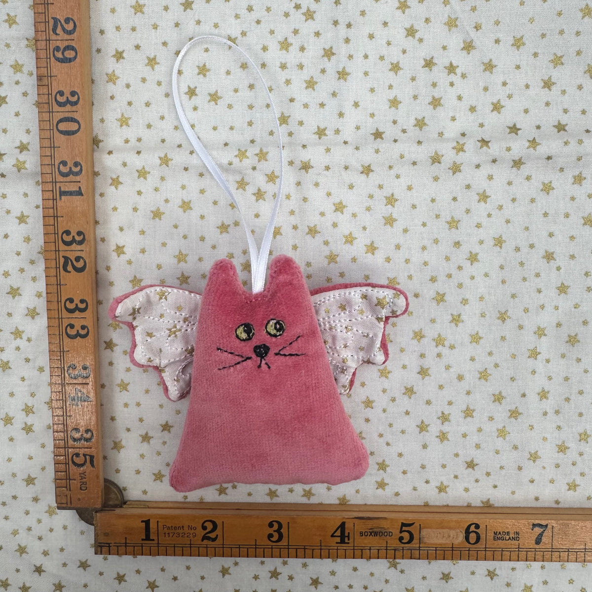 Christmas Tree Decoration, Pink Kitty Angel