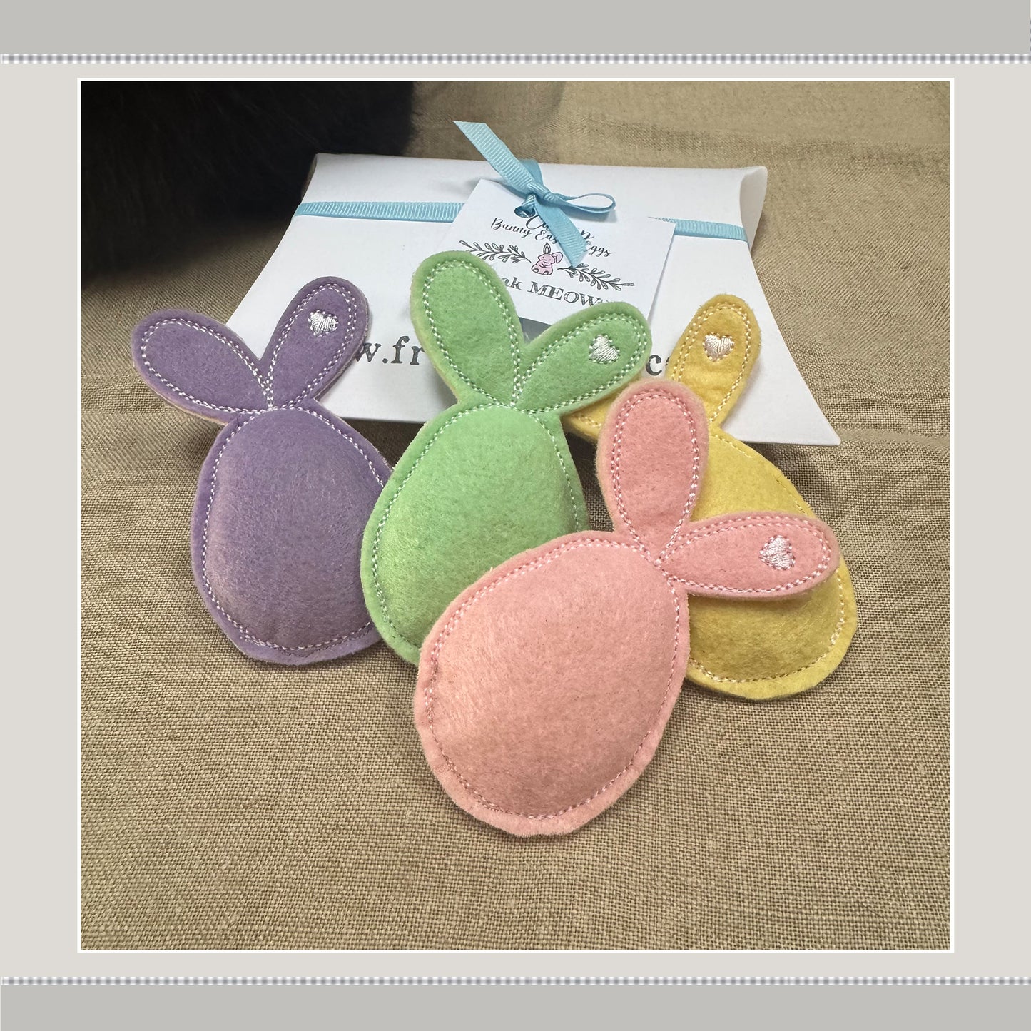 Catnip Cat Toys, Bunny Easter Eggs (pack of four)