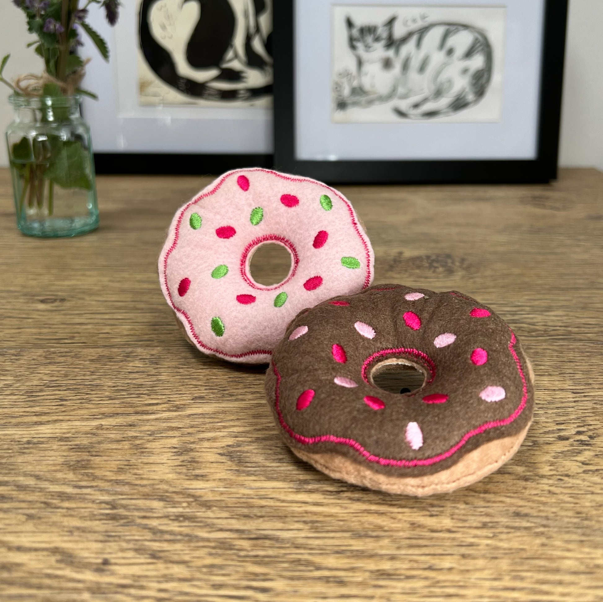 Freak Meowt Luxury Cat Toys, Gifts for Cats Doughnuts, Handmade in Wales, Best cat toys